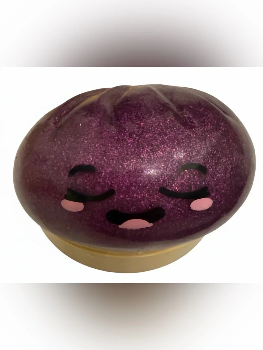 Large Purple Glitter Squishy Dumpling Sensory Toy